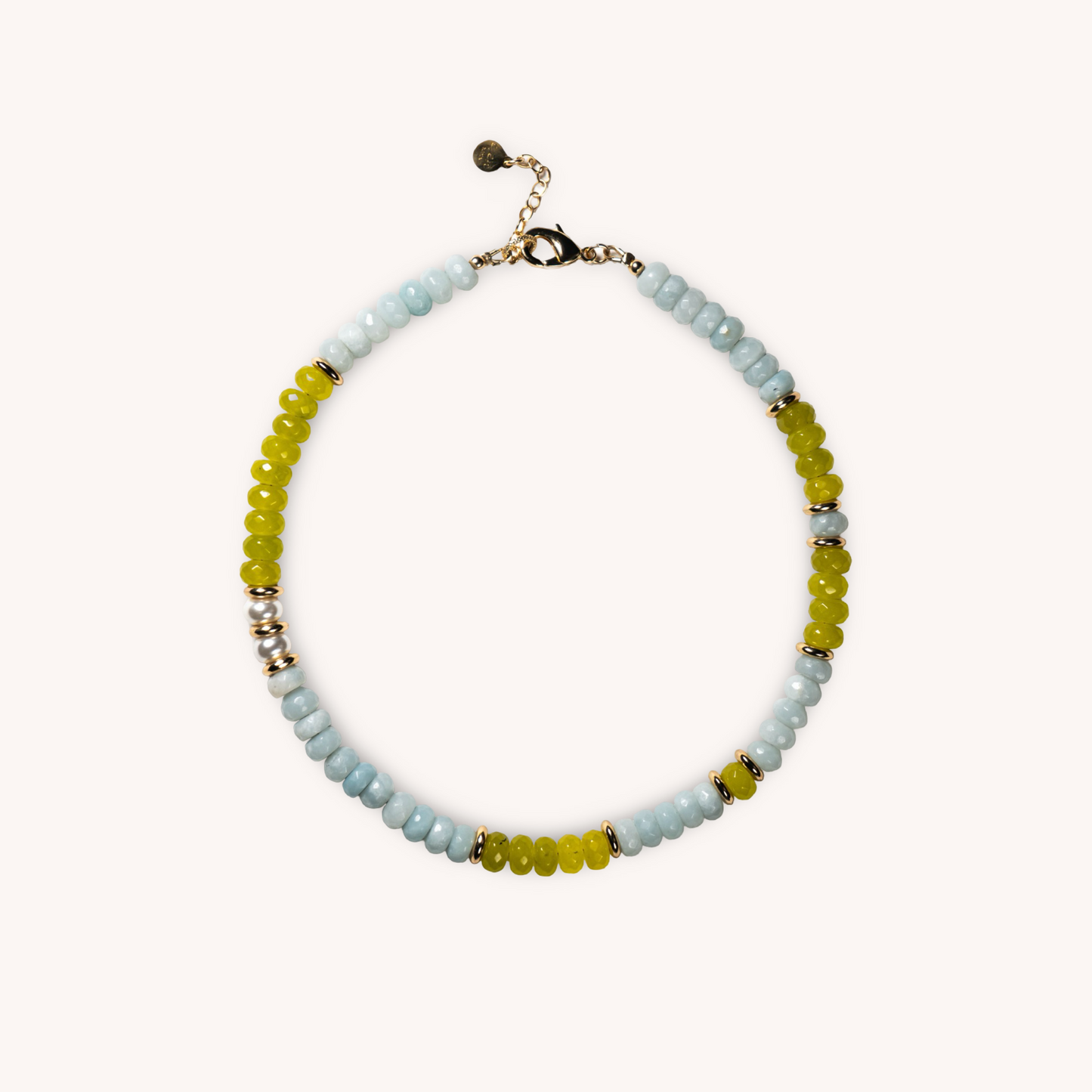 BLUE SUMMER JADE BEADS NECKLACE