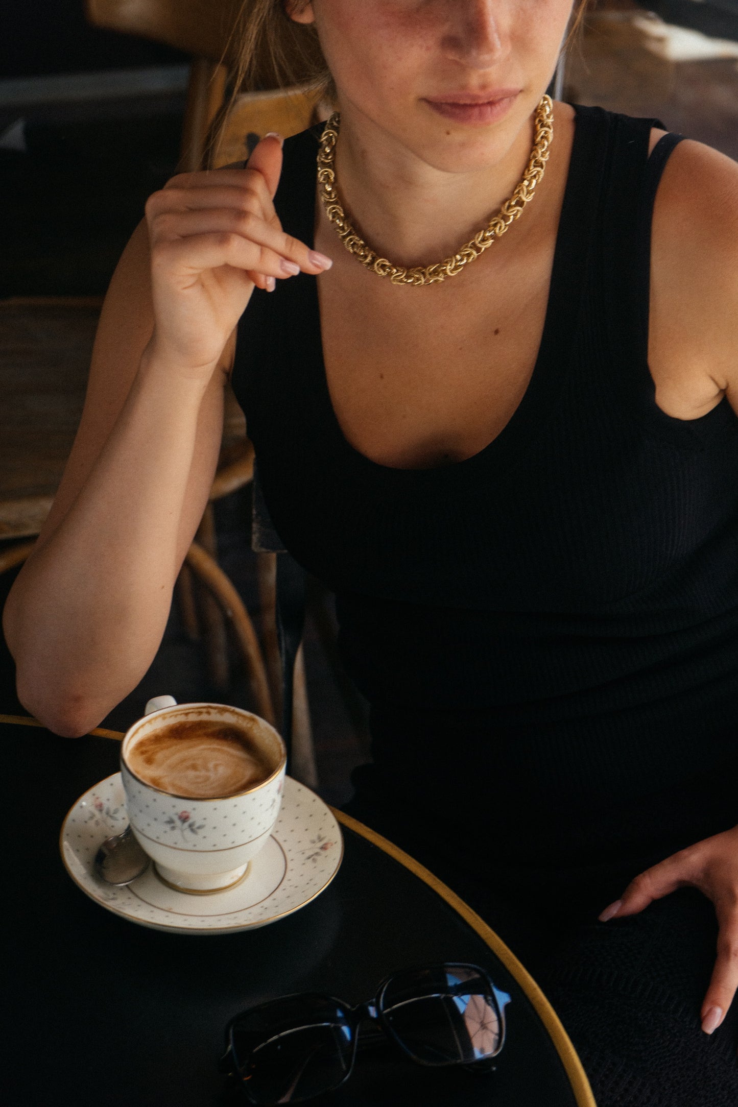 WEAVE gold plated necklace
