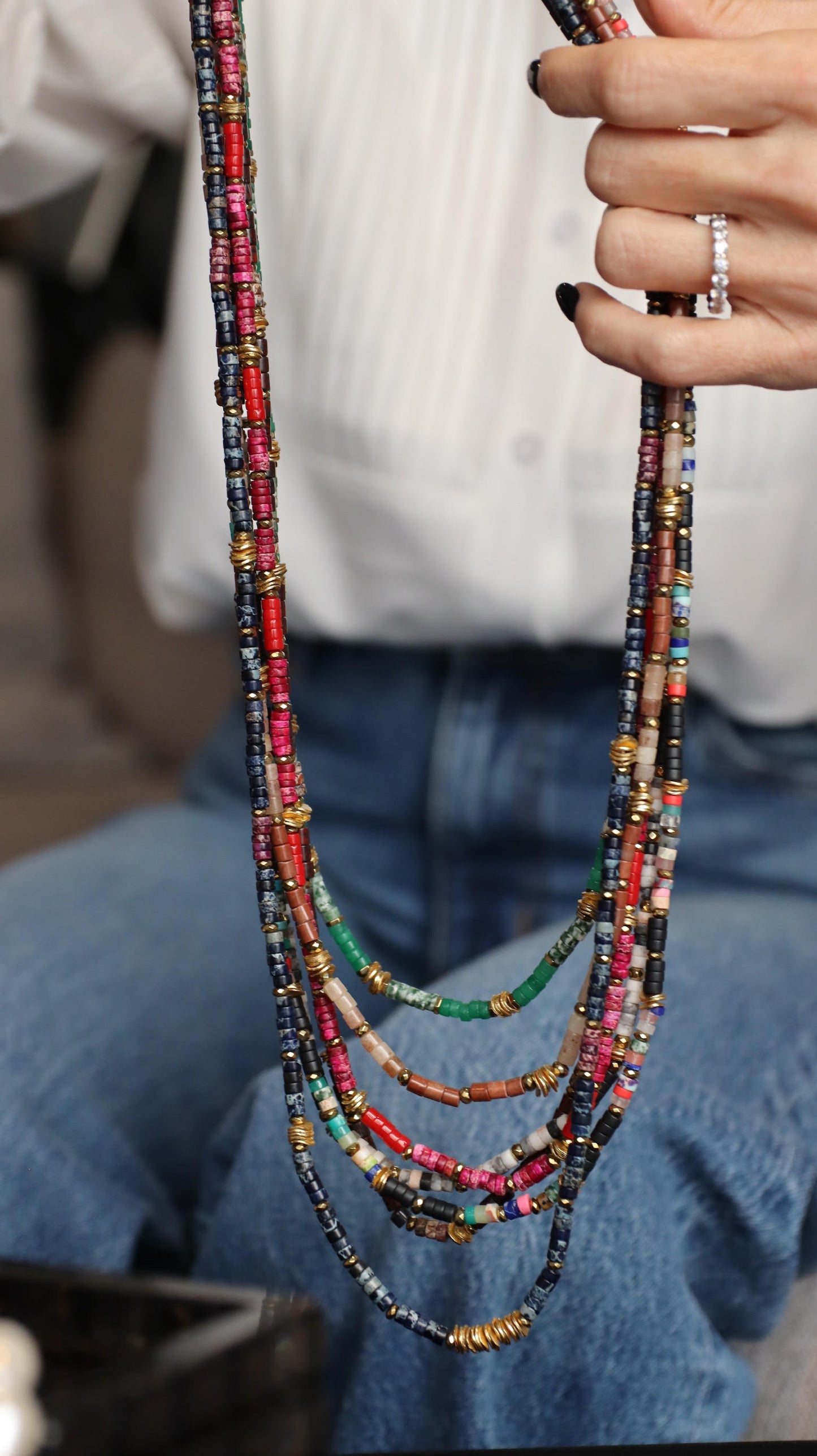 LILY colored stones necklace