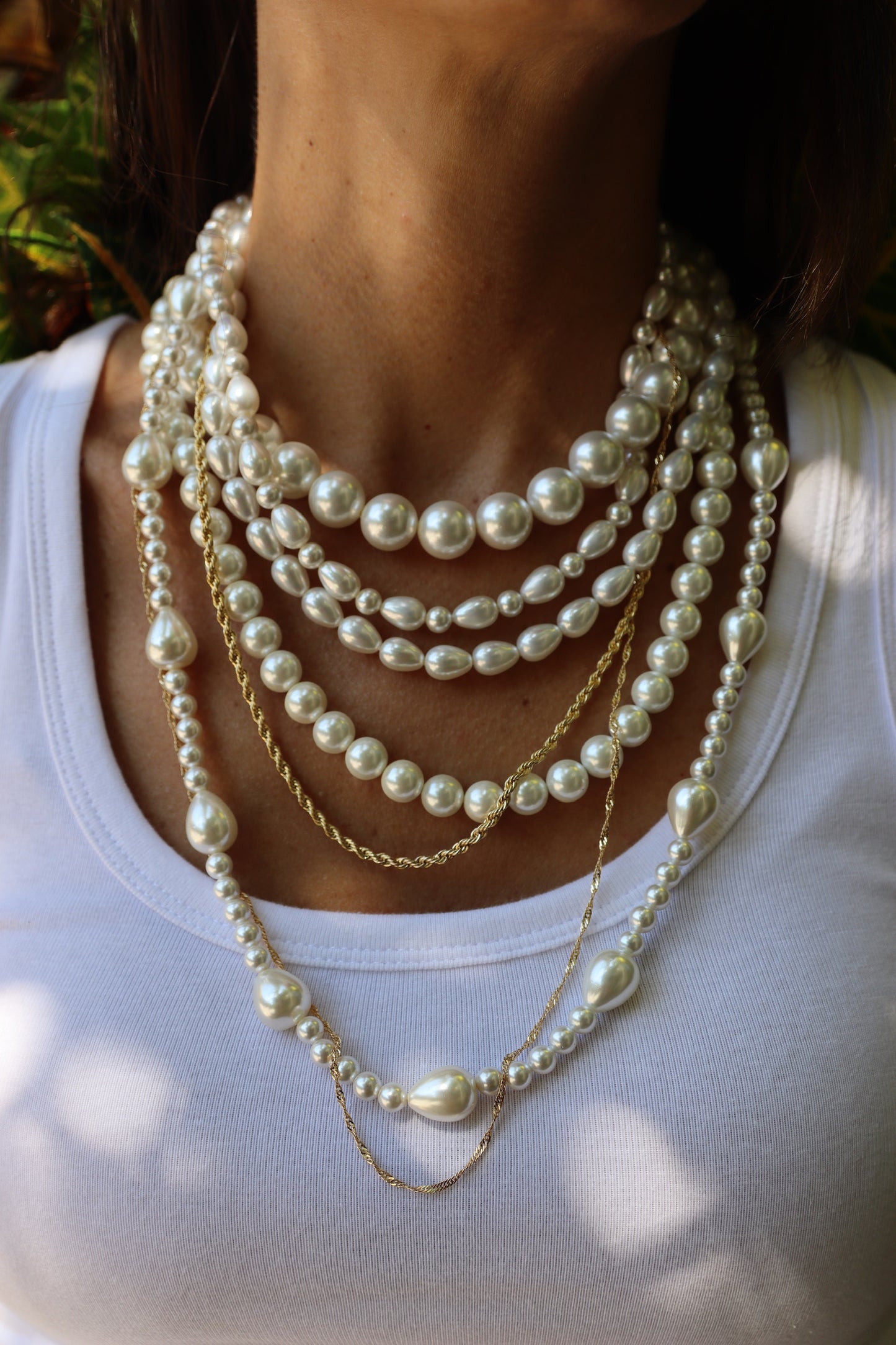VENDOME multiple rows pearl necklace