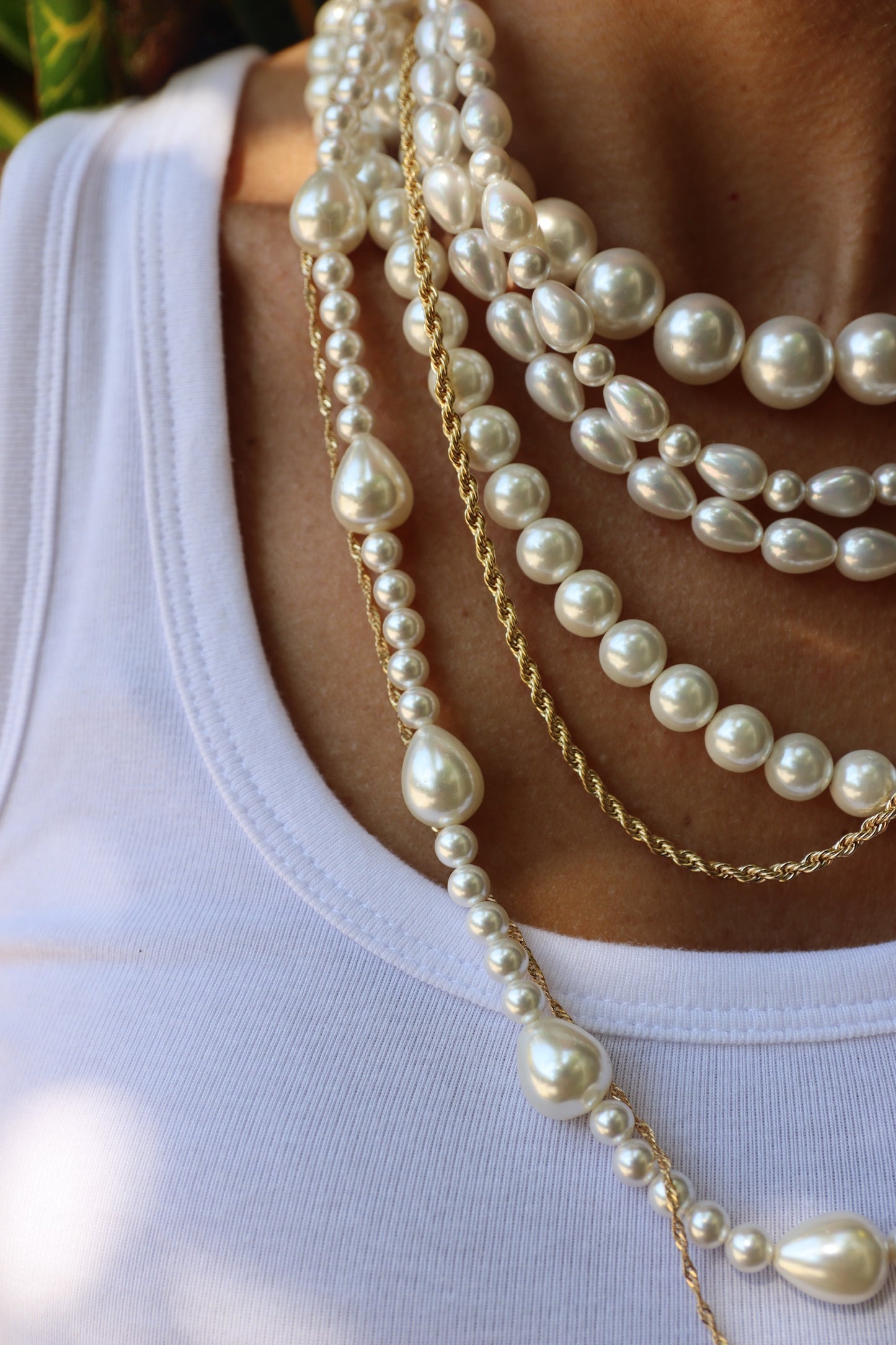 VENDOME multiple rows pearl necklace