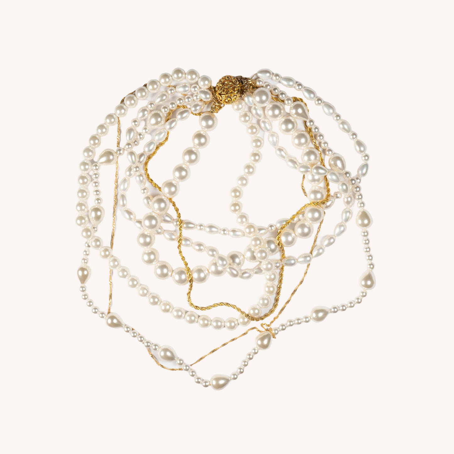 VENDOME multiple rows pearl necklace