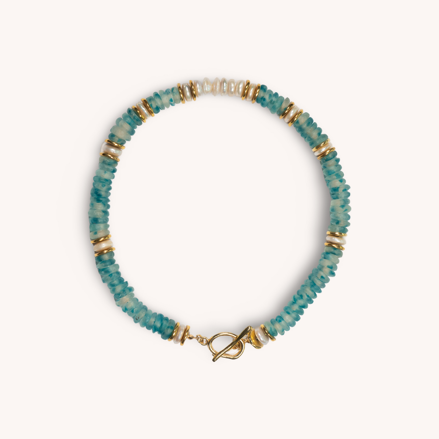 ELENA blue glass beads necklace
