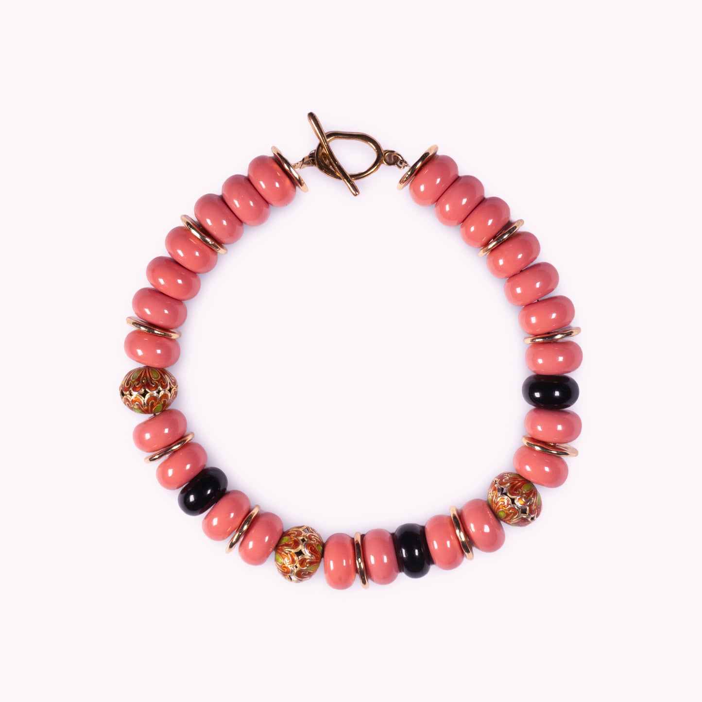 NOURA pink beads necklace