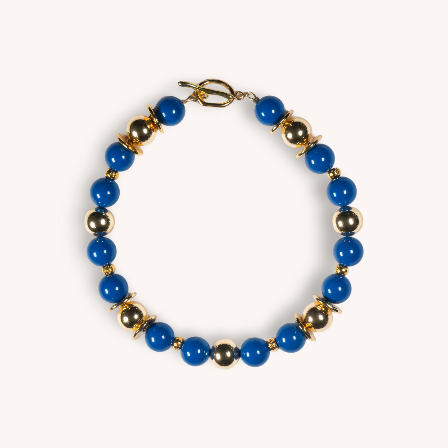 CELESTE blue and gold-plated necklace
