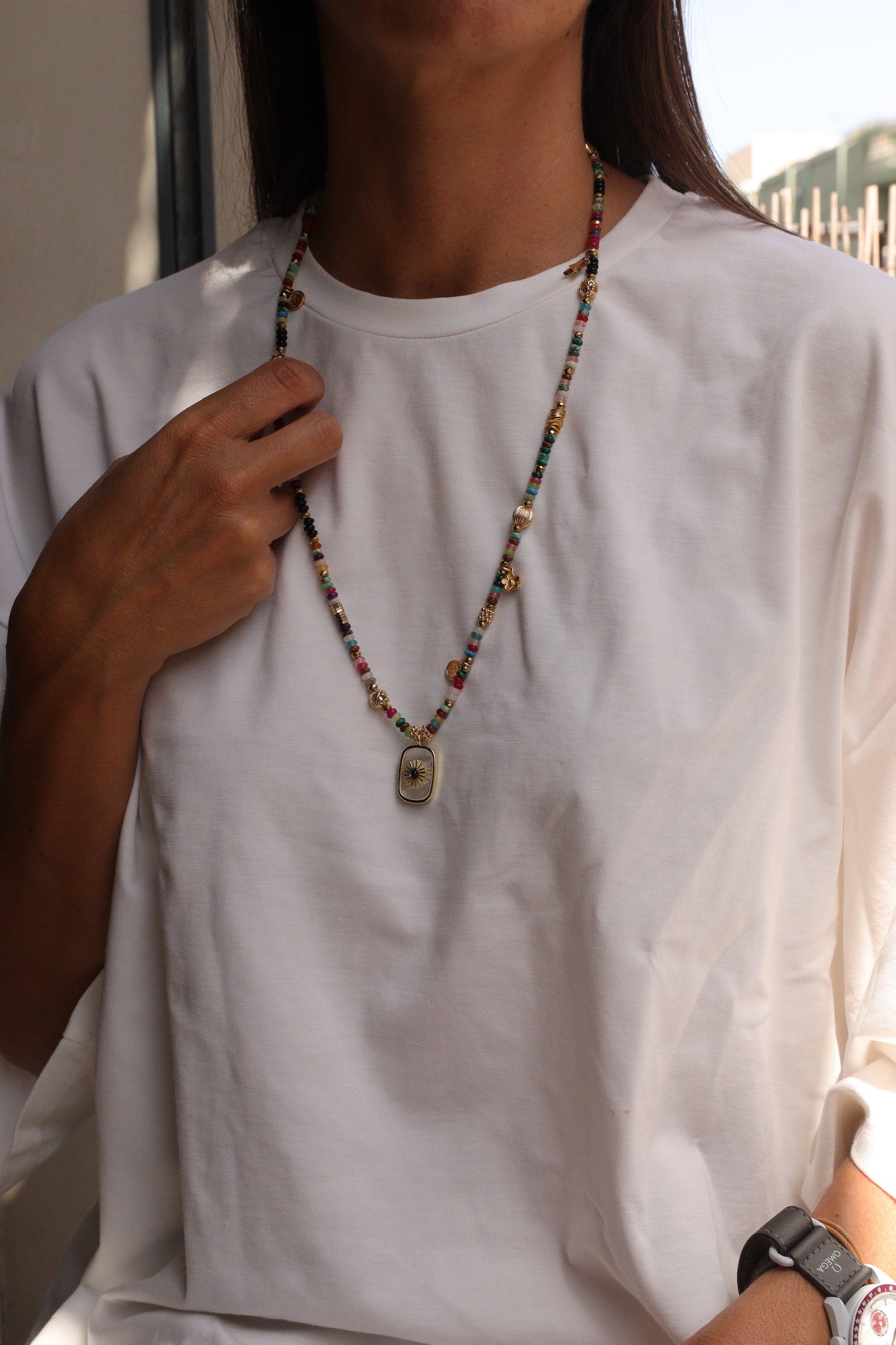RAINBOW PENDANT NECKLACE