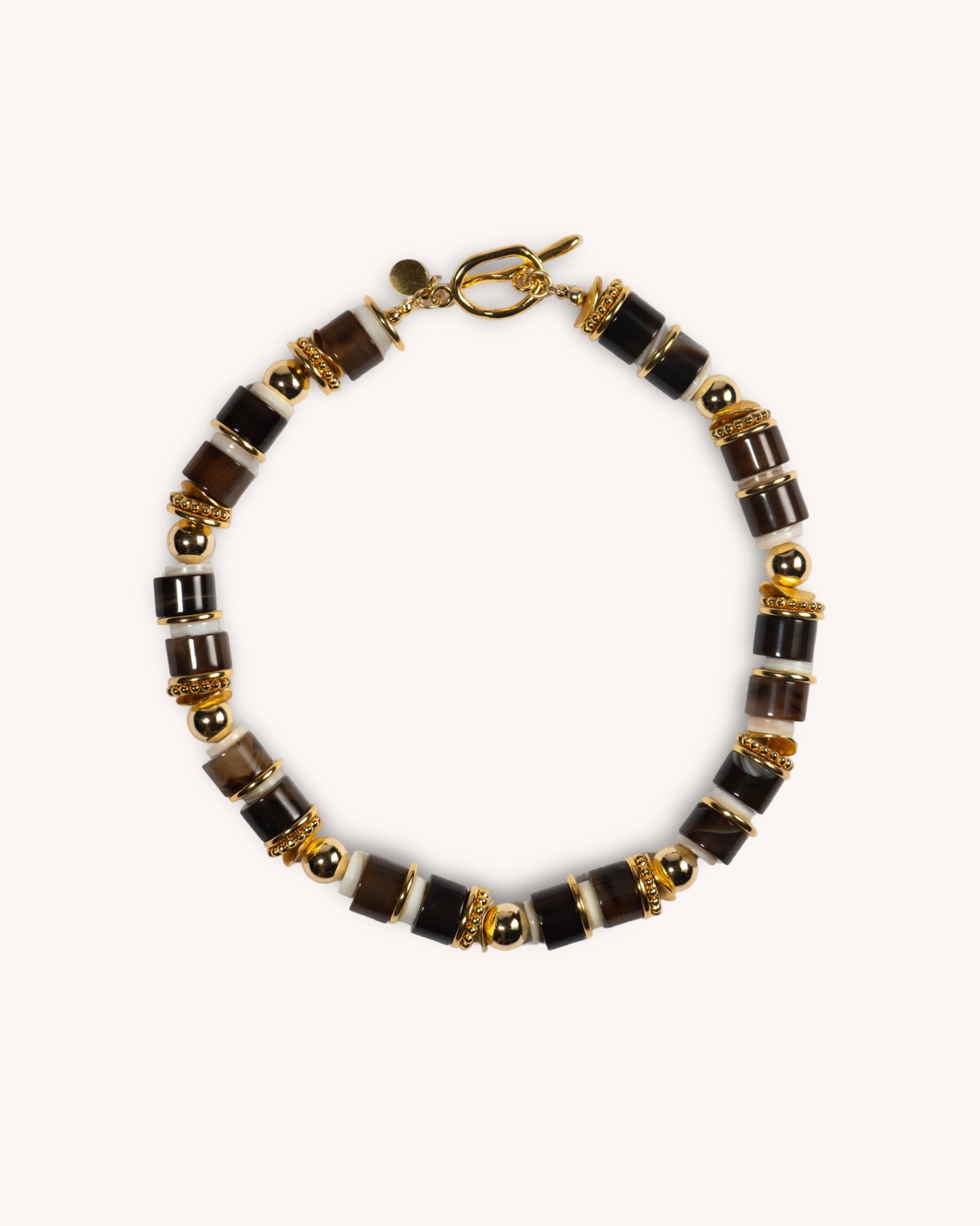NOOR BROWN AGATE BEADS CHOKER