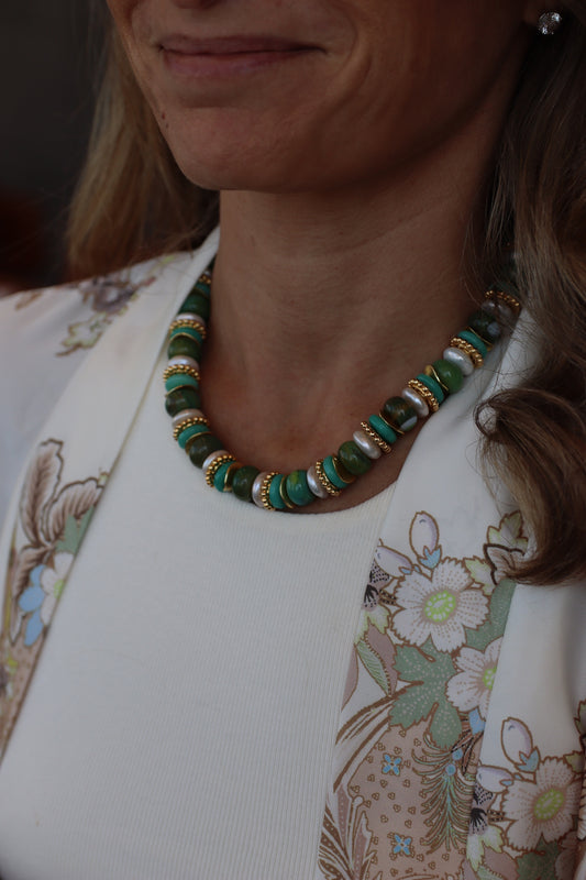 VERA GREEN JADE CHOKER